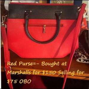 Red crossover purse. Med size bag
